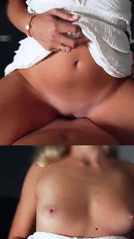 POV with Stepmom - Just Us, Cumshot on Her Pussy