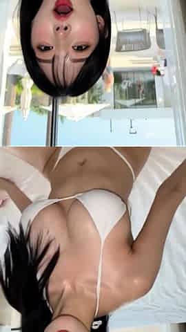 Black haired asian sucks bbc and gets creampied by crowded