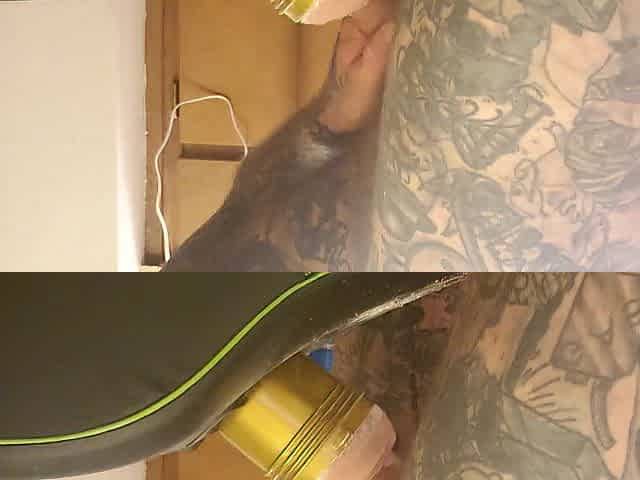 Home Washroom Floor Fleshlight Bang
