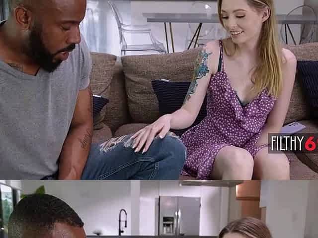 Slender sweetheart rides on stepdad's massive ebony dick - Ailee Anne