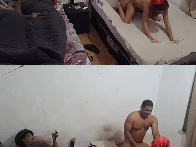 Youthful angel having sex in front of her allies.