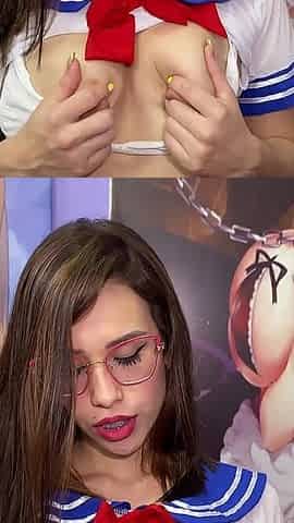 POV Blowjob with a Horny Otaku Teen