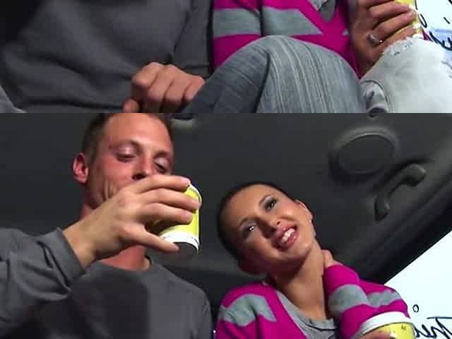 Young Stud Picks up a Hot Brunette for Fucking in a Van