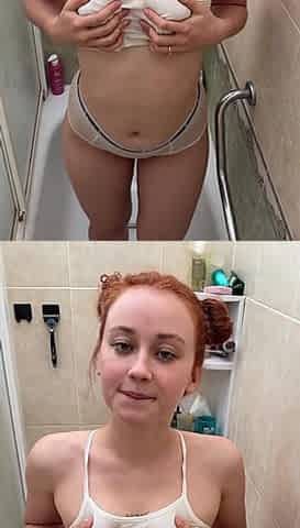 Wetting Lingerie with Oil Before Ride Your Cock!