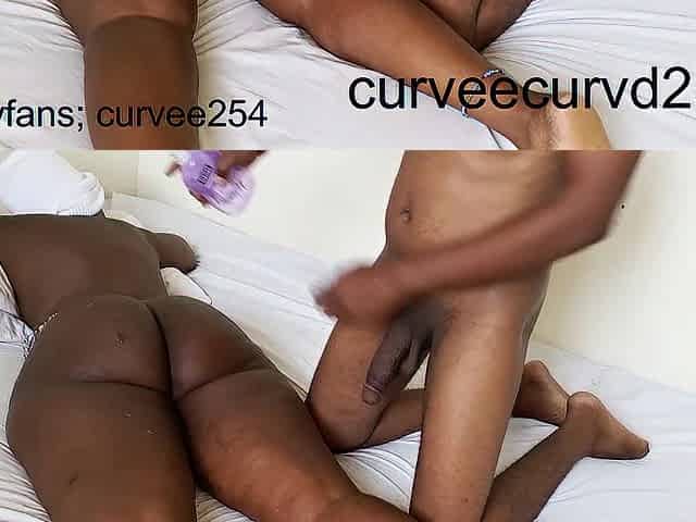 Oiling thick Kenyan large butt