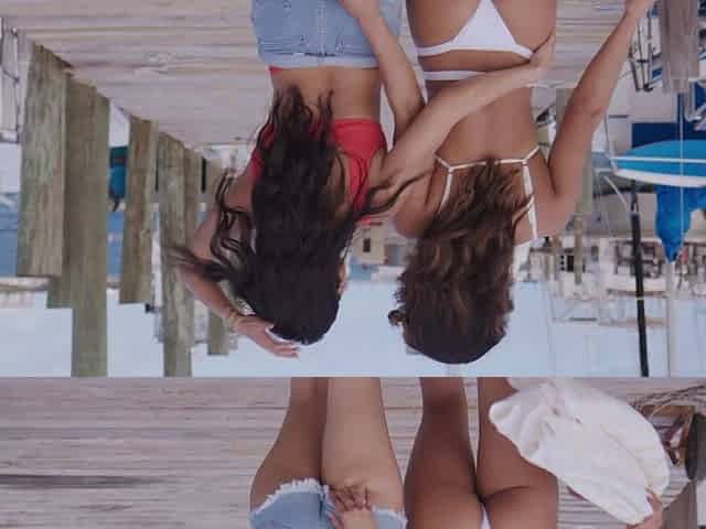 Asian stunners Vicki and Teanna indulge in a steamy poolside session under the sun