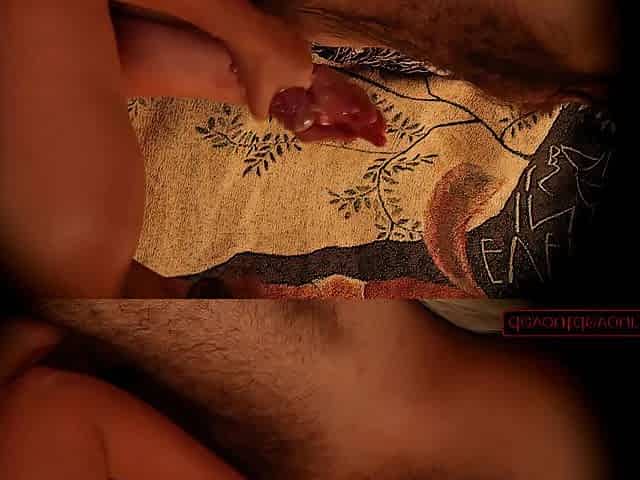 Voyeur View: Close Up Oiled Tugjob and Oral sex of Shaggy Guy