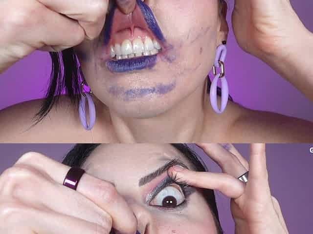 Silly Faces - Natural Face with Heavy Make-up 2