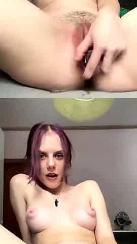 Chubby Brunette Big Boobs Dildo Masturbation