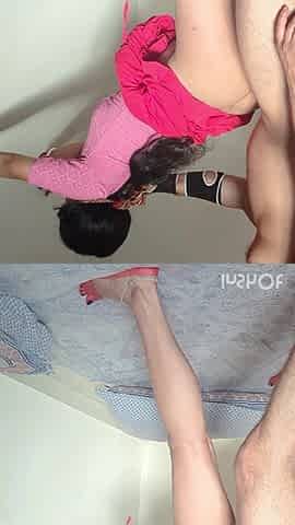 Newly Married Hot Indian Wife Tight Pussy Fucked Hard in Standing Position Taking All Cum Inside