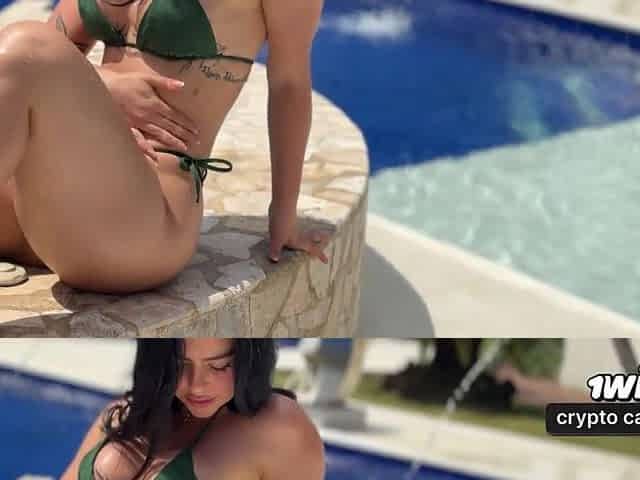 Poolside Excitement in Bikini