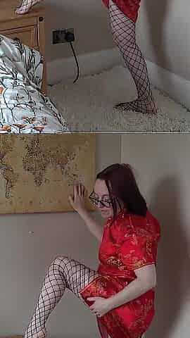 Cheongsam Costume Fishnet Hose Striptease