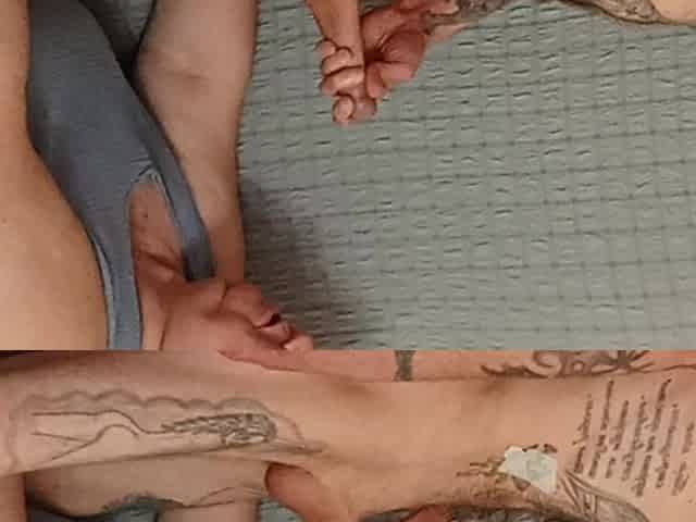 Wife Watches as Neighbor Sucks My Dick and Swallows Cum