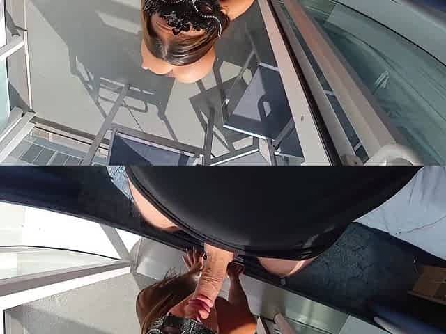 Balcony Sex During The Pool Party