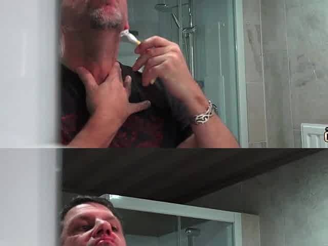 Old - Smokin' sexy teen bangs old chap gets facial jizz flow