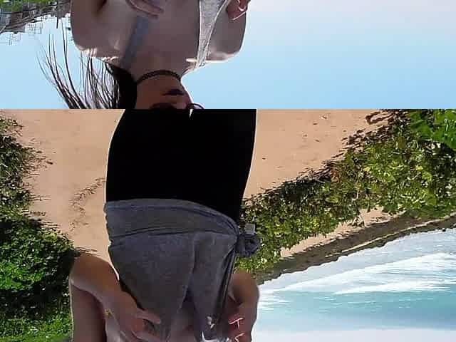 Shy Goth Exhibitionist - Windy Beach And Residential Walk
