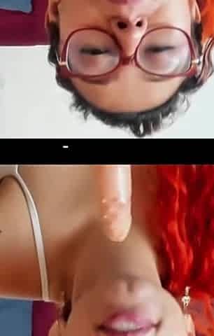 Colorful Hair Girl Makes a Great Deepthroat P1