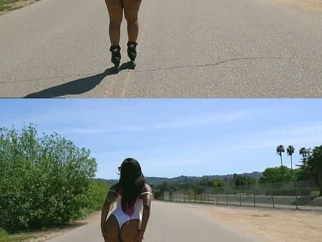 Black and round asses