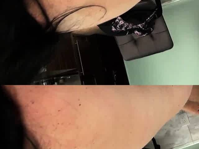 A brunette milf gets bent over and nailed