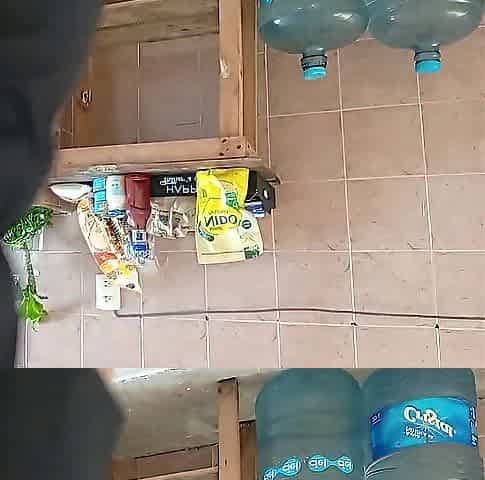 Obese Stepmother Washes and Cleans the Kitchen