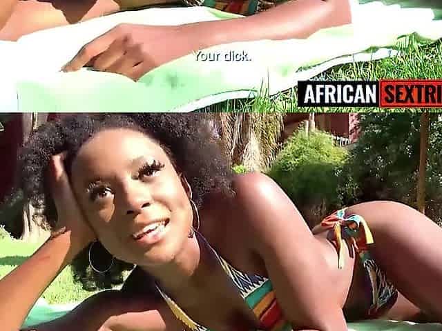 Cute Black Sweetheart Sloppy Sucks Large White Schlong Outdoors Then Gets RAILED
