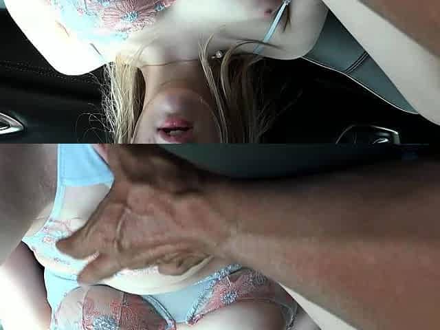 Cute blonde teen girlfriend awesome POV blowjob