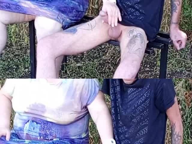 Neighbor Sucks My Dick In The Park On A Bench Until I Cum