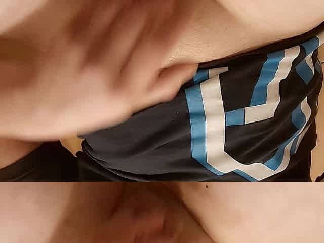 a chap secretly masturbates when his girlfriend is right next to him