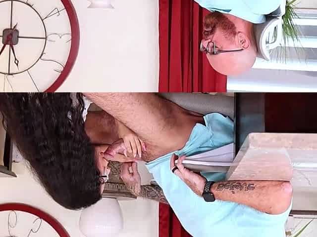 Glasses Wearing Girl Fucked for a Raise