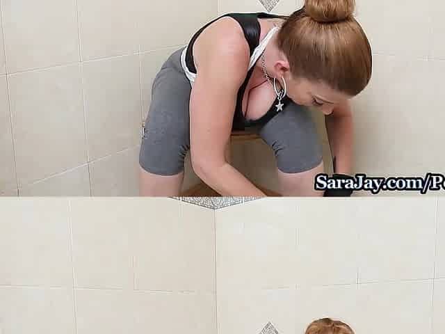 Breasty mother I'd like to fuck Sara Jay Bangs Her Vibrator After A Perspired Work Out!