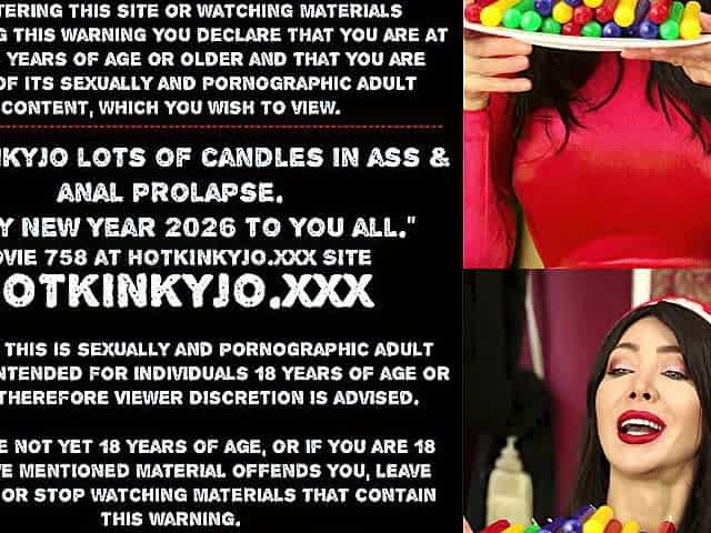 Hotkinkyjo a lot of candles in booty & anal prolapse. Cheerful Recent Year 2026 to U all