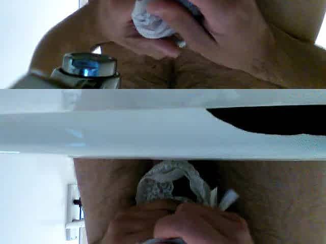 Cum on my ally's wife's pants in the bath