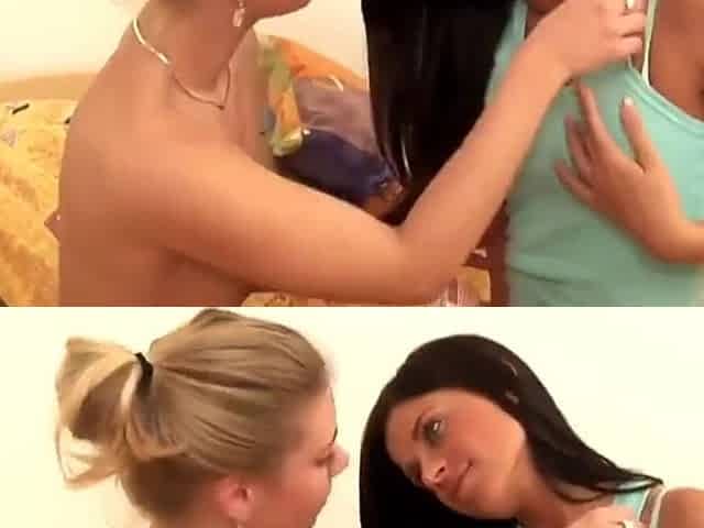 Strawberry Sandy And Klara Smetanova - Zoe And Ally Are Beautiful Lesbian Friends Who Spread Their Pussy