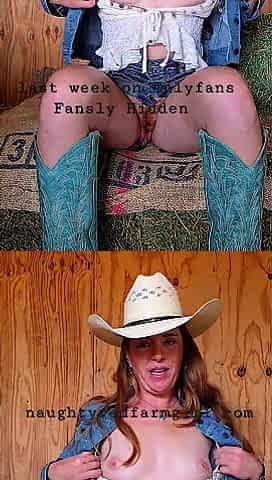 Redhead Screws Herself Like Eager All Over the Farm