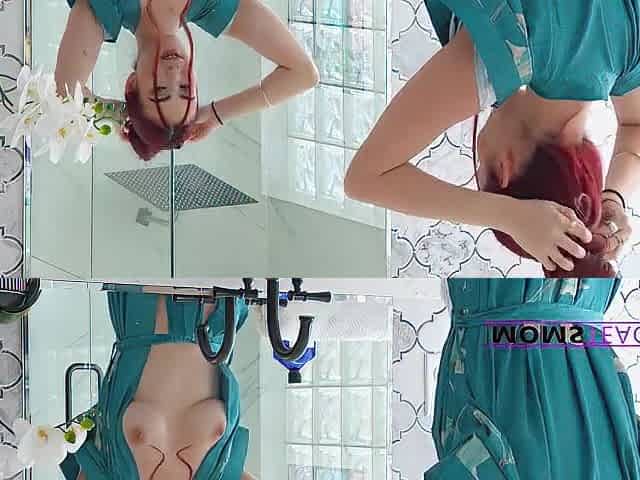 Stepmom Teaches Stepson Raunchy Techniques in Baths