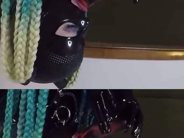 Miss Maskerade Latex Doll Blowjob Dildo In Full Rubber And Hood