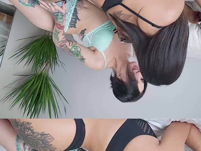 INKED CUTIE KEOKISTAR PLAYS WITH JUICY ORIENTAL TWAT AND DOMINATES (LESBO / EAT VAGINA / EAT BUTT)