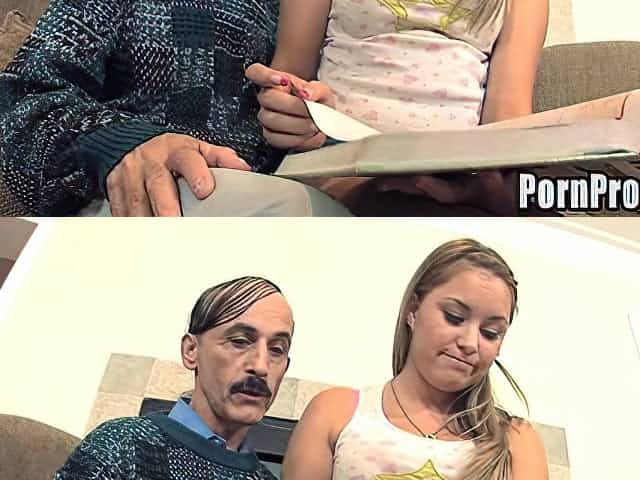 Kelly Rides Her Spanish Teacher's Big Old Fat Cock