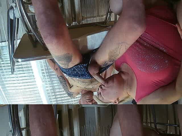 Stepmom Sucks and Jerks off My Swollen Cock in Exchange for a Portion of Hot Cum in Her Mouth