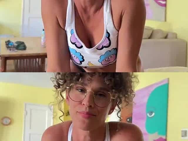 When This babe Finds Your Cum Sock and Catches Your Jerking Off