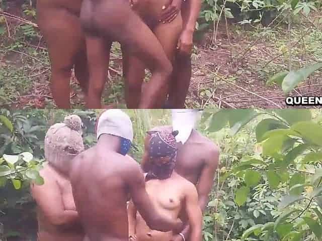 Real outdoor sex party