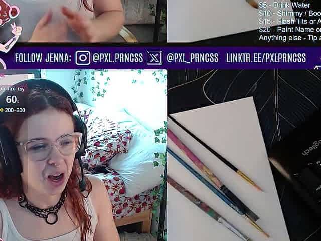 Livestream: Painting My Stripped Body & Masturbating with Fans!