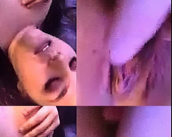 Busty brunette solo masturbation