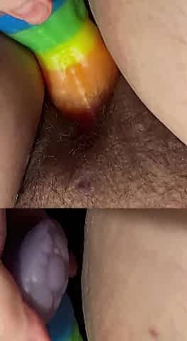 SSBBW slow drilled with sex tool close up