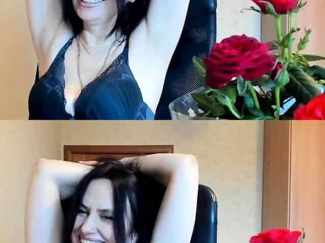 Armpit Fetish Solo with a Busty Russian Milf