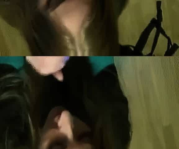 Cute coed interracial blowjob for her BBC
