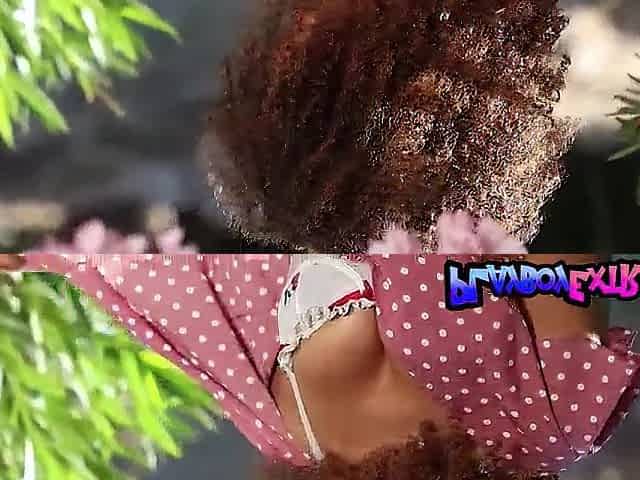 Bombastic all natural ebony honey likes being bare outdoor