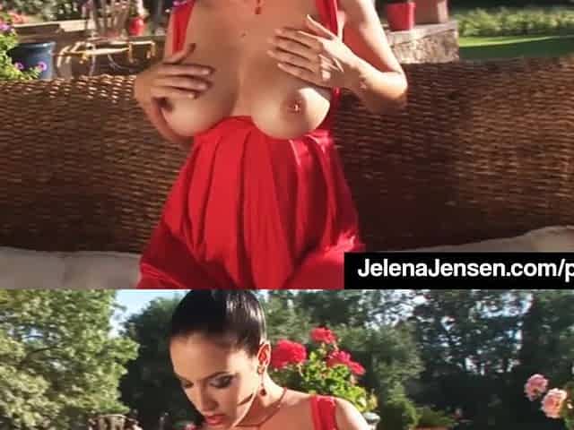 Penthouse Pet Jelena Jensen Lady In Red Gets In nature's garb & Carnal!
