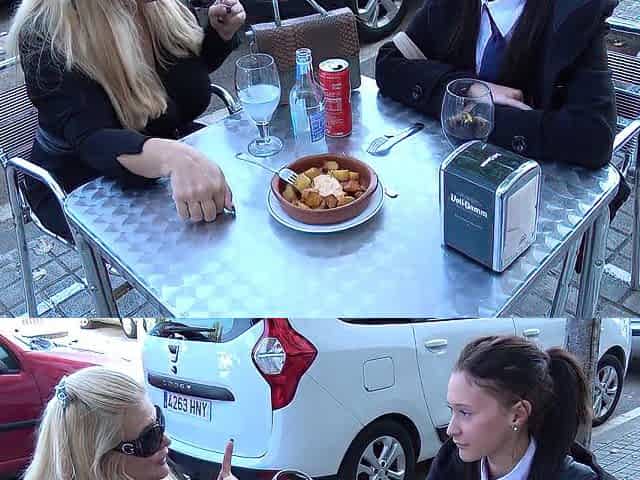 Powerful tall curvy older lady screwing coarse a slim teen.