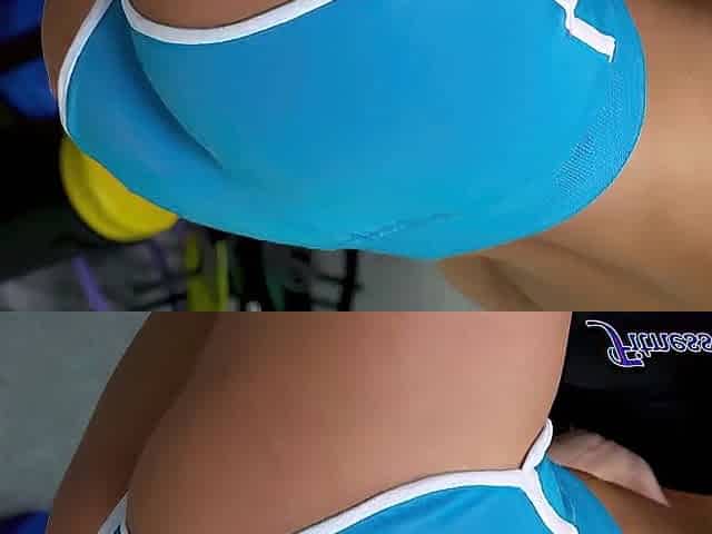 Bubble booty squeezed and drilled by gym teacher - Fitness Rooms